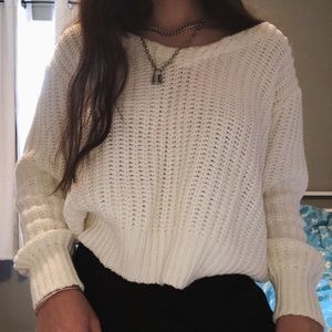 🦋PACSUN ivory twist back sweater🦋